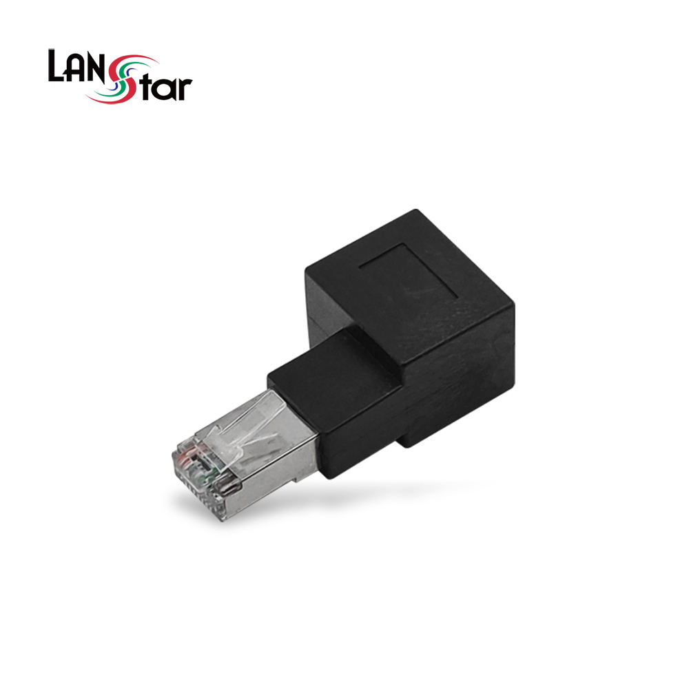 랜스타 LS-RJ45GEN-RIGHT RJ45 랜 연장 90도 꺾임 젠더 우향 1G 지원 - 상품 이미지