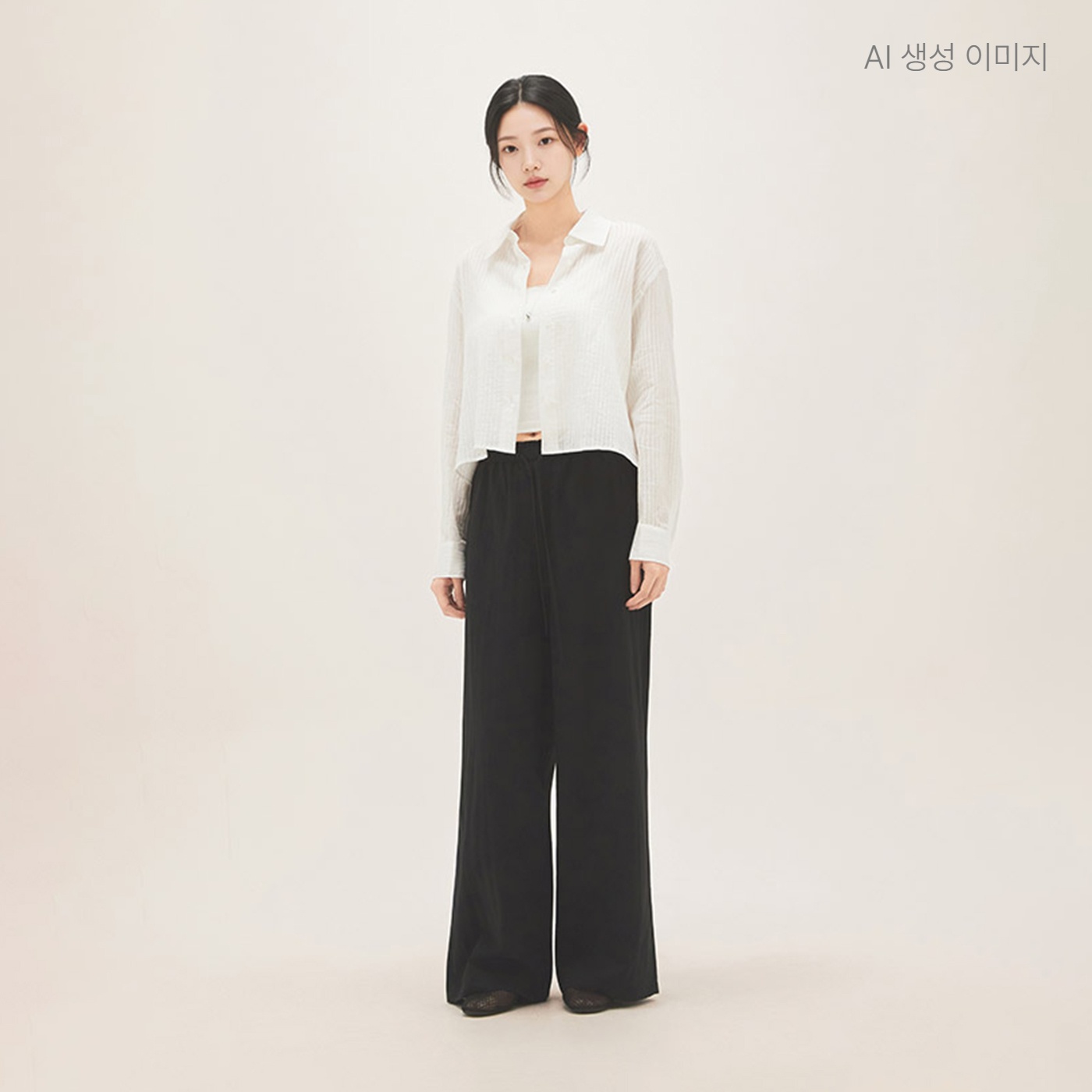 로엠 풀밴딩 와이드 팬츠 RMTWG26R11 상품 이미지