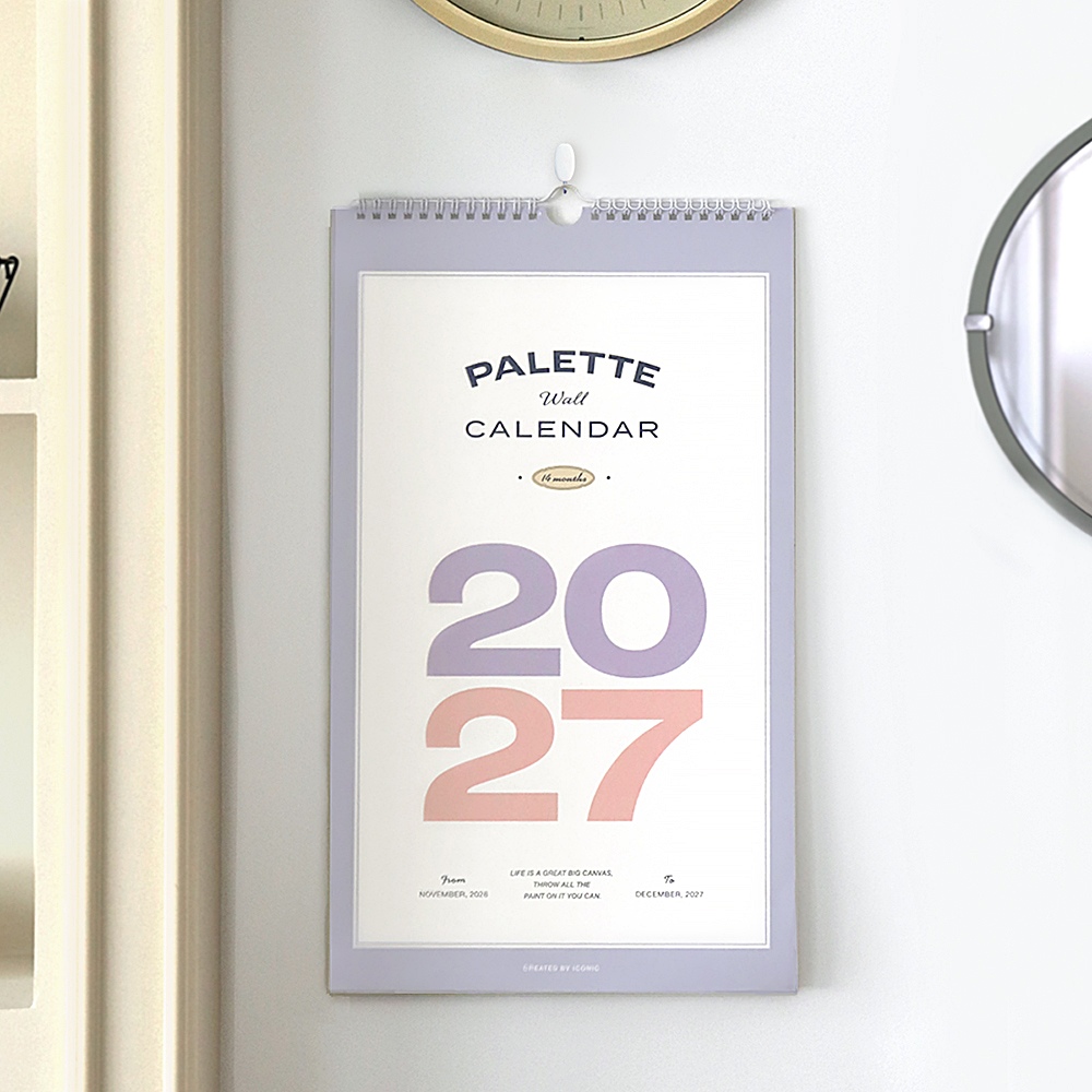 아이코닉 2027 팔레트 월 캘린더 벽걸이달력 (카렌다 스케줄러 벽 심플 인테리어) 이미지 6
