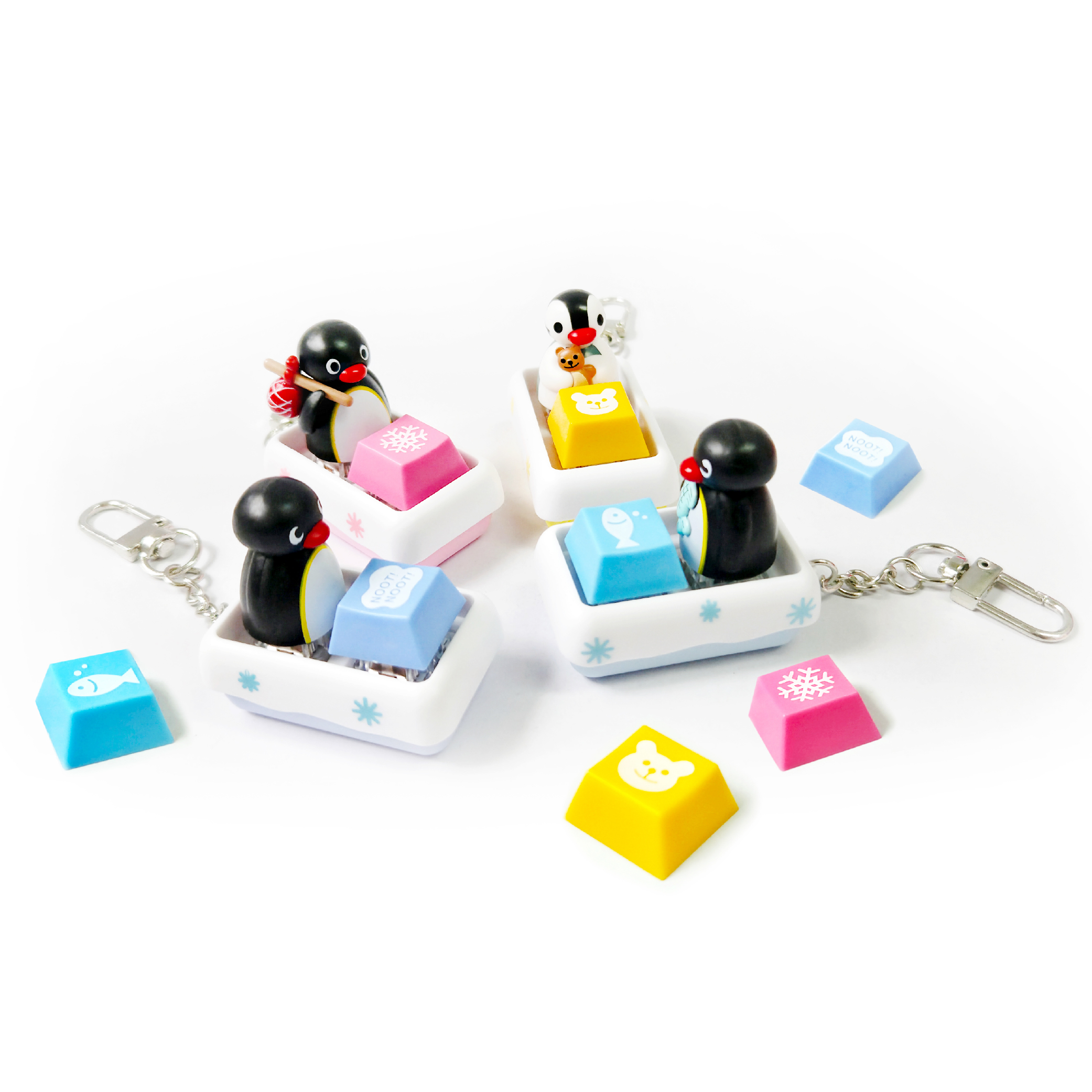 PINGU 雙鍵帽按壓鑰匙圈 商品圖片 2