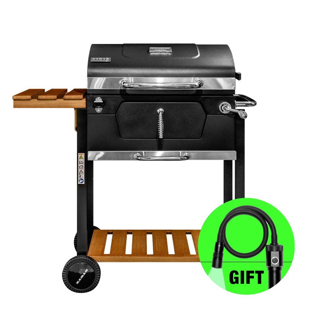 스테츠 프로 스테이션 바베큐 그릴 훈제 훈연 대형 직화 화로 숯불 캠핑 펜션 BBQ - 상품 이미지