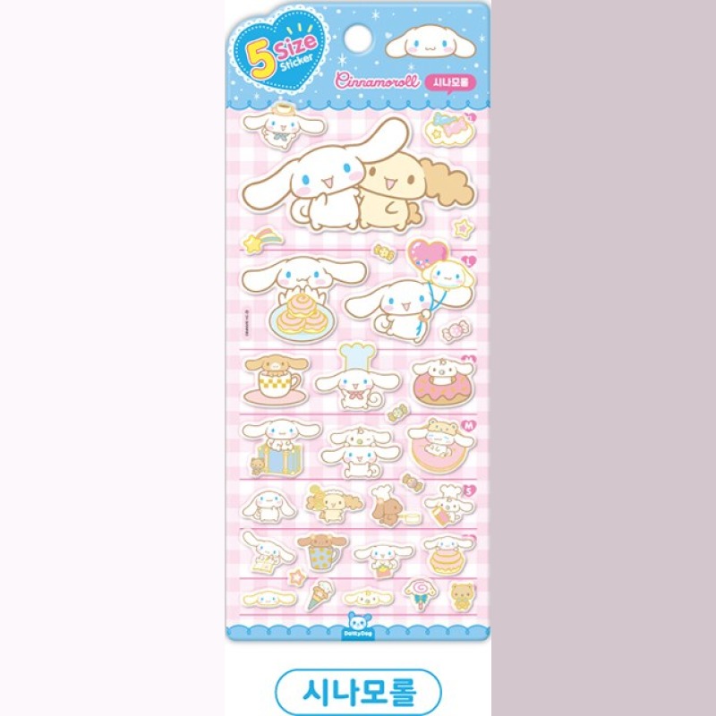 산리오 다꾸 스티커 폰 캐리어 노트북 꾸미기 5가지 사이즈 에폭시 산리오캐릭터즈, 1매 - 상세 이미지 5