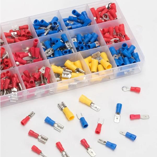 280pcs 세트 pvc 커넥터 전선 압착 단자 연결 압착 터미널 - 상품 이미지