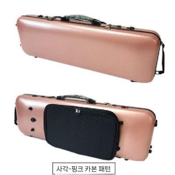바이올린 케이스 하드가방 현악기 보관함 보호 이동 휴대용 핑크 - 상세 이미지 2