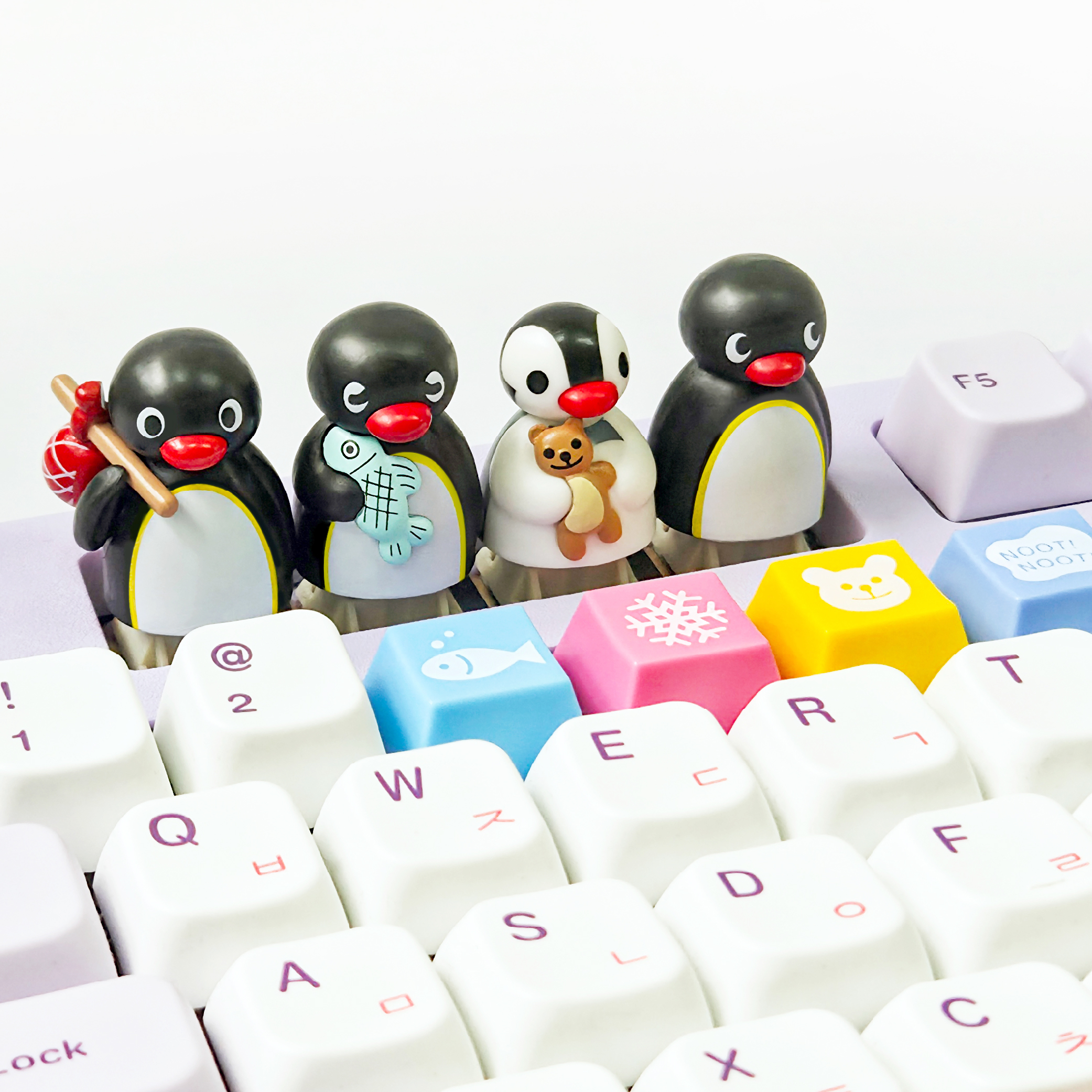 PINGU 雙鍵帽按壓鑰匙圈 商品圖片 1