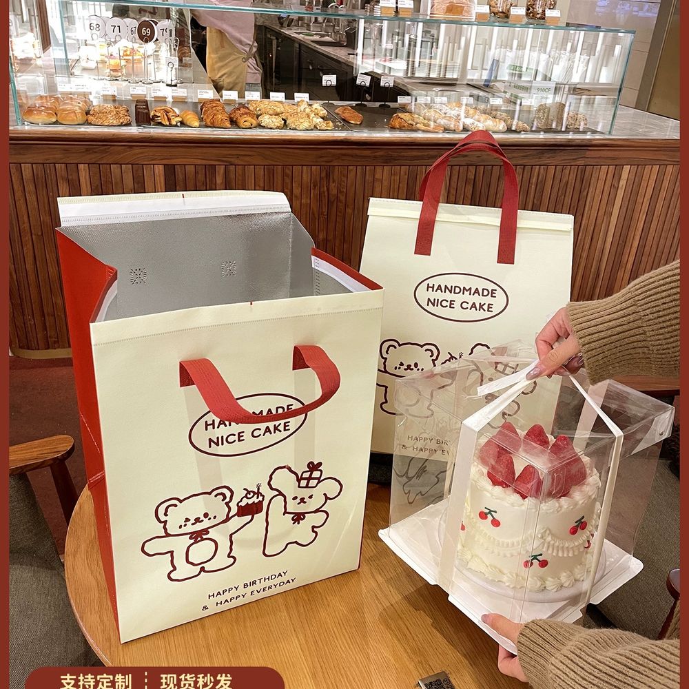 생일 케이크 부직포보냉백 대용량 일회용보냉백 기본형 - 상세 이미지 3