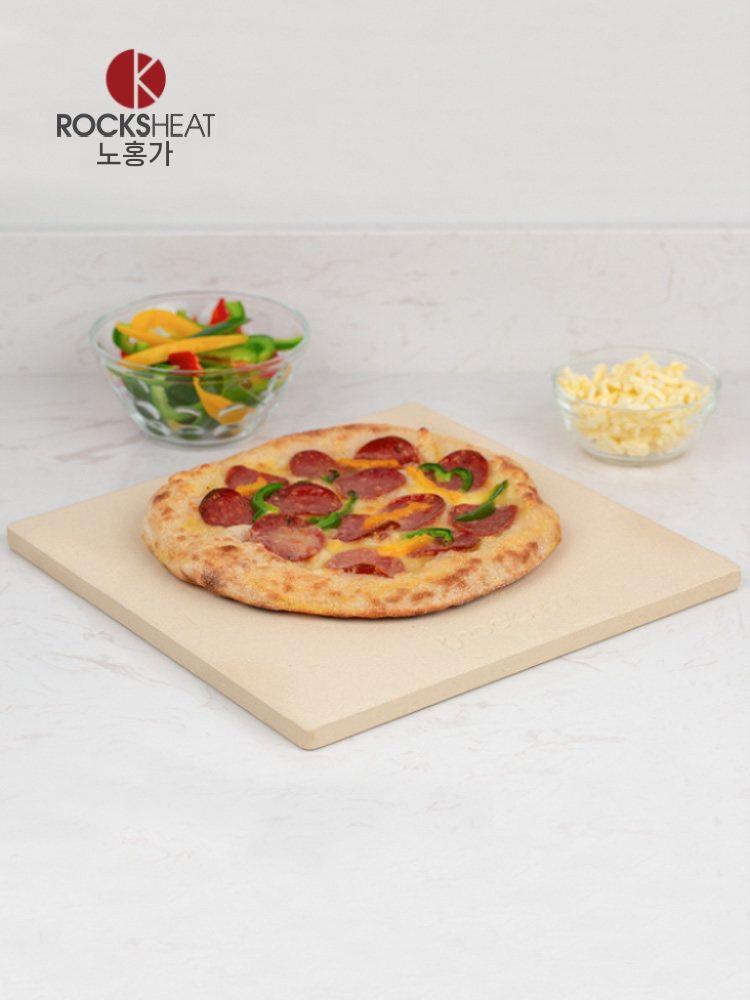 피자스톤 베이킹스톤 석판 돌판 제빵 플레이트 오븐 고온 26X28X1.2cm - 상세 이미지 4