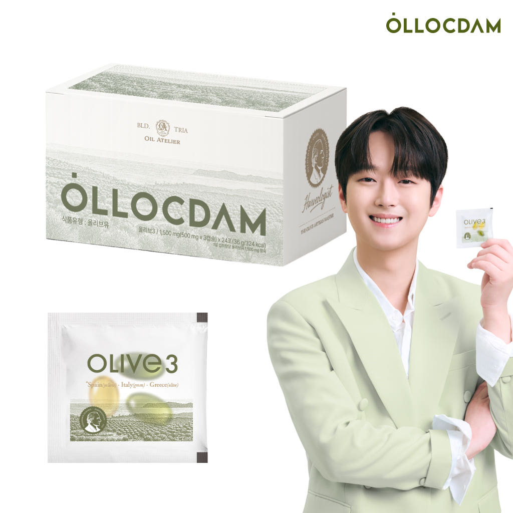 올록담 올록담 올리브3 EVOO 지중해 올리브오일 캡슐 1개월분