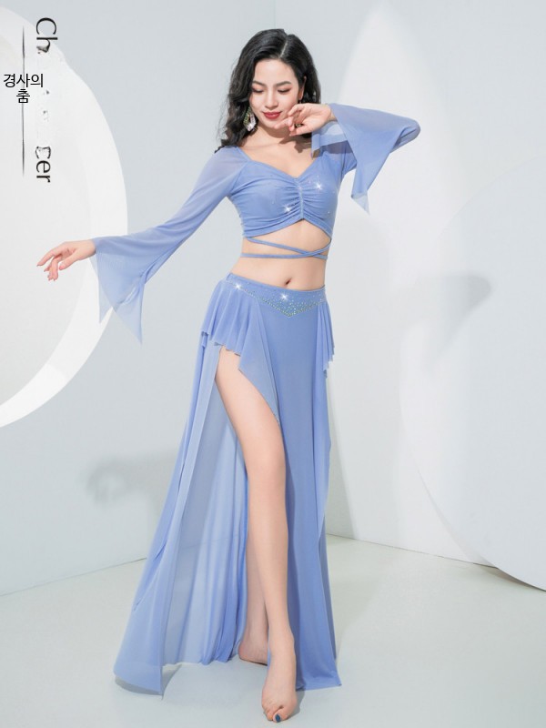 밸리댄스복 벨리댄스의상 롱스커트 상의 스커트 라인 - 상세 이미지 4