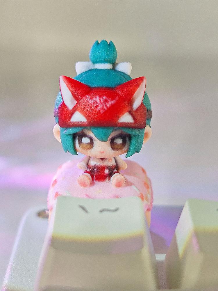 오버워치 키리코 키캡 주노 레진 아티산 3D 키보드 꾸미기 - 상세 이미지 5