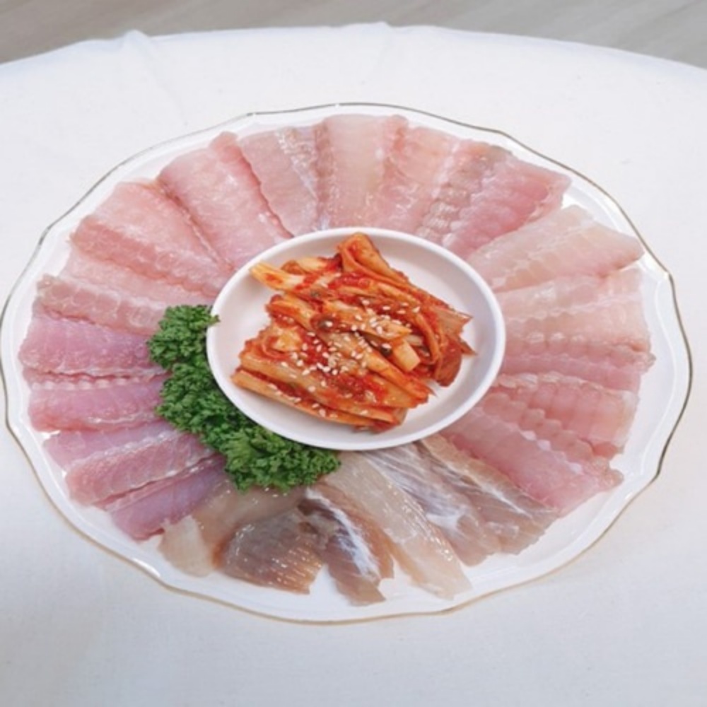 삭힌 홍어 덜 안 삭힌 삼합 회 전라도 국산 홍어 맛집 숙성 약한숙성, 1kg, 1개 - 상세 이미지 4