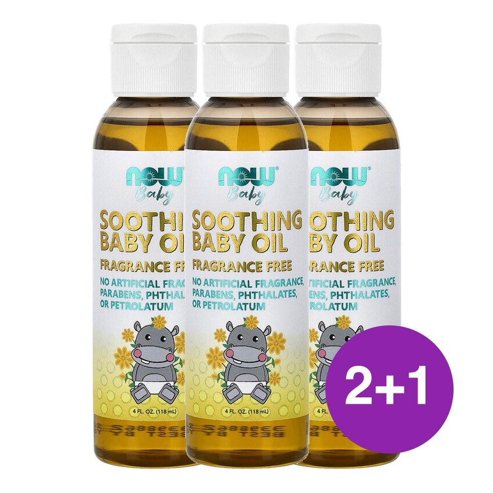 나우푸드 진정 베이비 오일 118ml, 3개