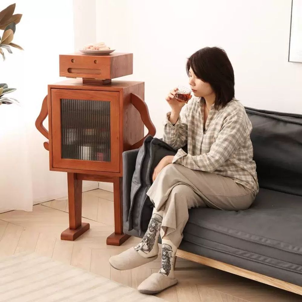 로봇 와인장 원목진열장 기본형 - 상세 이미지 4