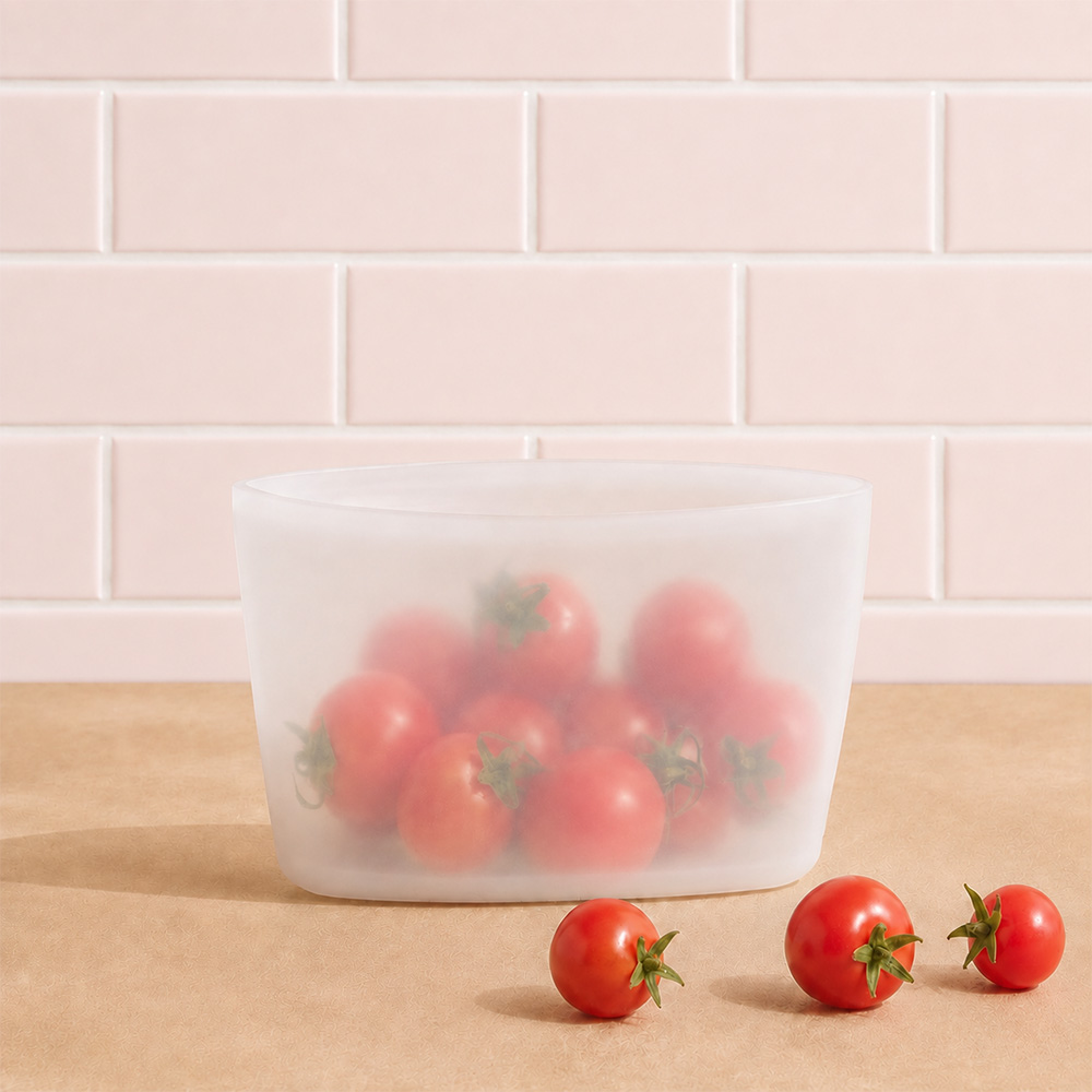 르메이드 3중잠금 실리콘 지퍼백 스탠딩 전자레인지 밀폐용기 실리콘팩 소 680ml 라벤더 - 상세 이미지 4