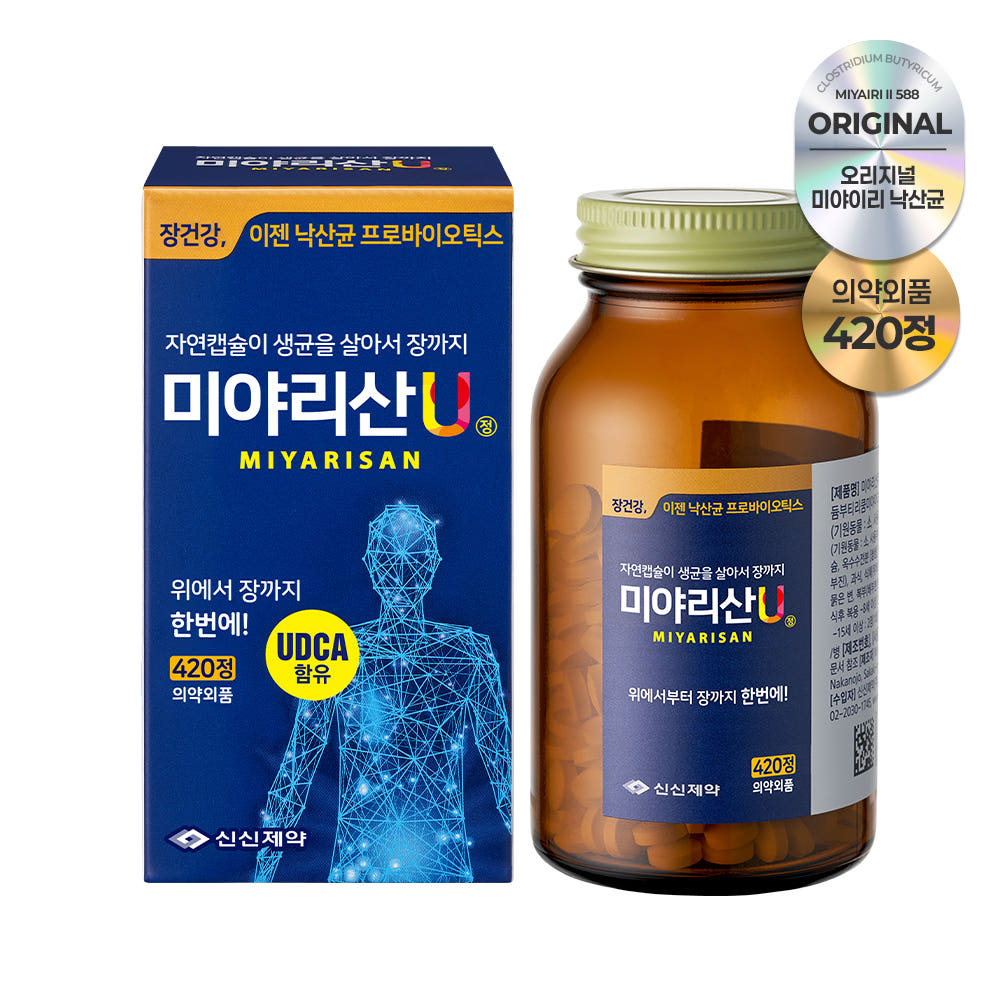 신신제약 신신HL몰 [신신제약] 미야리산U 낙산균 프로바이오틱스 420정, 1개
