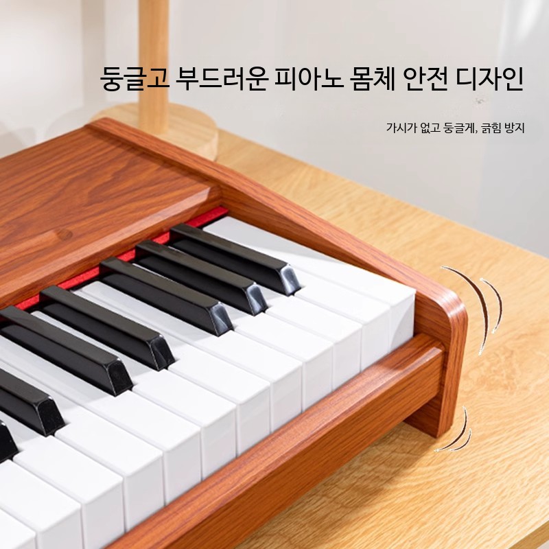 미니피아노 건반 연습용 소형 선물 원목 악기 전자 초보자 취미 초보자용 - 상세 이미지 3