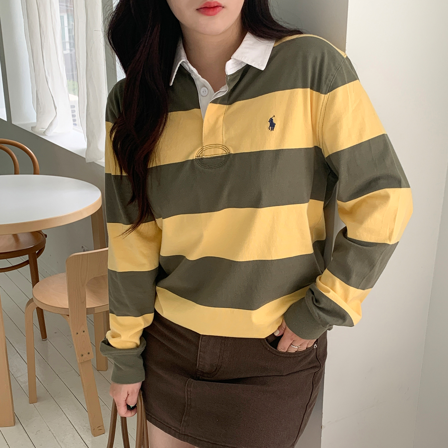 폴로 랄프로렌 럭비 티셔츠 보이즈 스트라이프 이미지 8