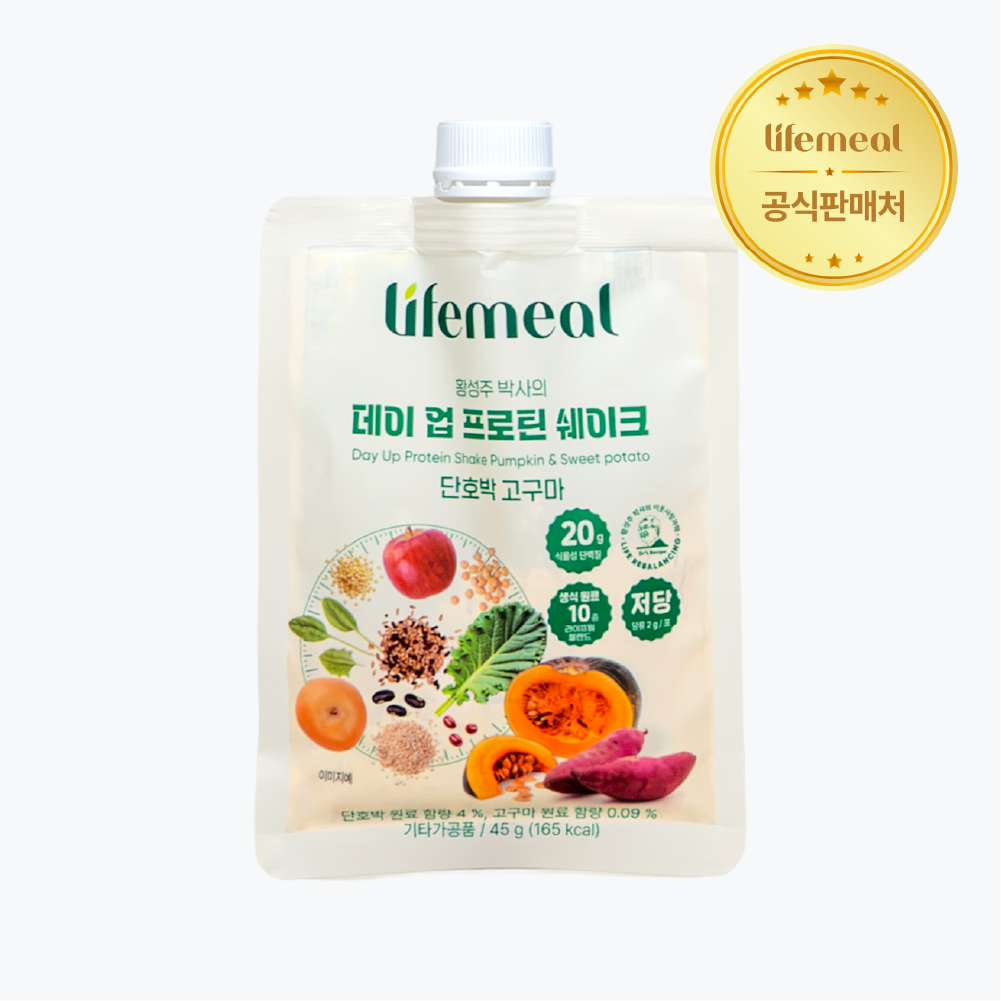 황성주 박사의 데이 업 프로틴 쉐이크 식물성 단백질 파우치 단호박 앤 고구마, 45g, 7개 - 상세 이미지 4