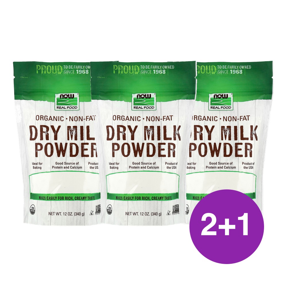 나우푸드 Real Food 탈지 분유 340g, 3개