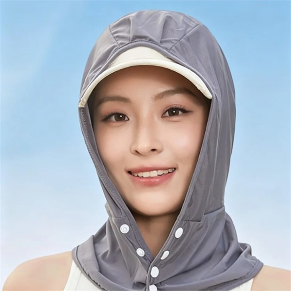 후드형 햇빛가리개 여름안면마스크 골프 얼굴햇빛가리개 - 상품 이미지