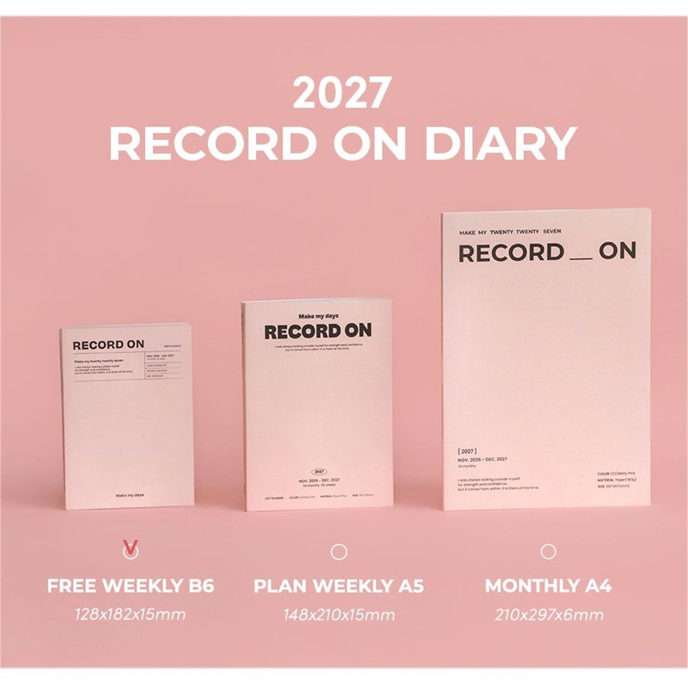 27년 위클리 다이어리 B6 2027년 업무 수첩 주간 스케줄러 2027 레코드온 이미지 6