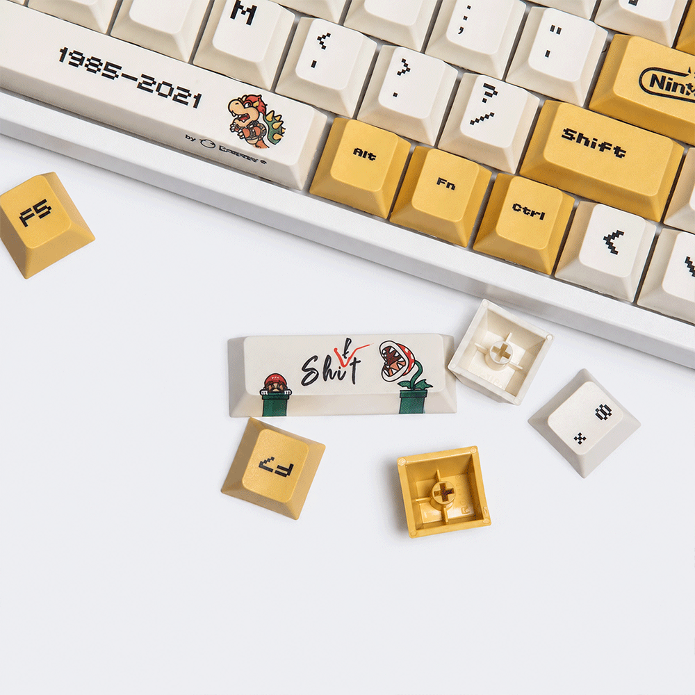 슈퍼마리오 키캡 영문 키보드 자판 키캡 CHERRY PBT 염료승화 기계식 122키 이미지 7