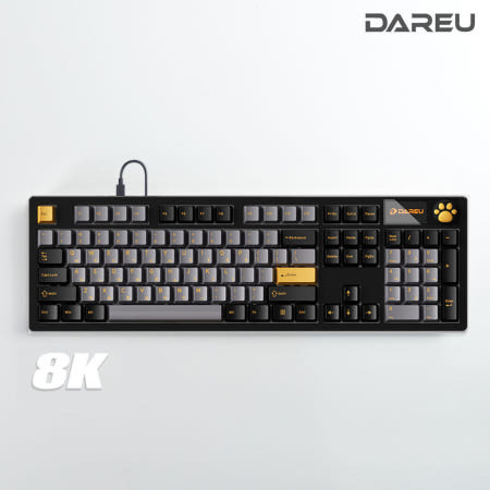 다얼유 A104 PRO 8K V2 기계식 알루비얼골드 유선키보드 (라떼축)