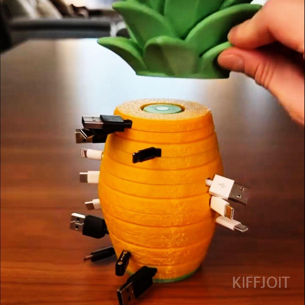 KIFFJOIT 3D파인애플모양 케이블 선정리 - 상품 이미지