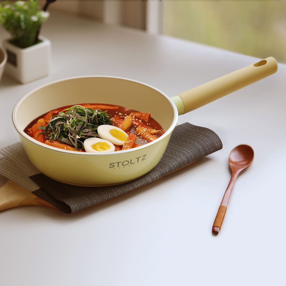 STOLTZ 슈톨츠 쿡웨어 IH 인덕션용 웍팬 궁중팬 24cm, 레몬머랭 - 상세 이미지 4