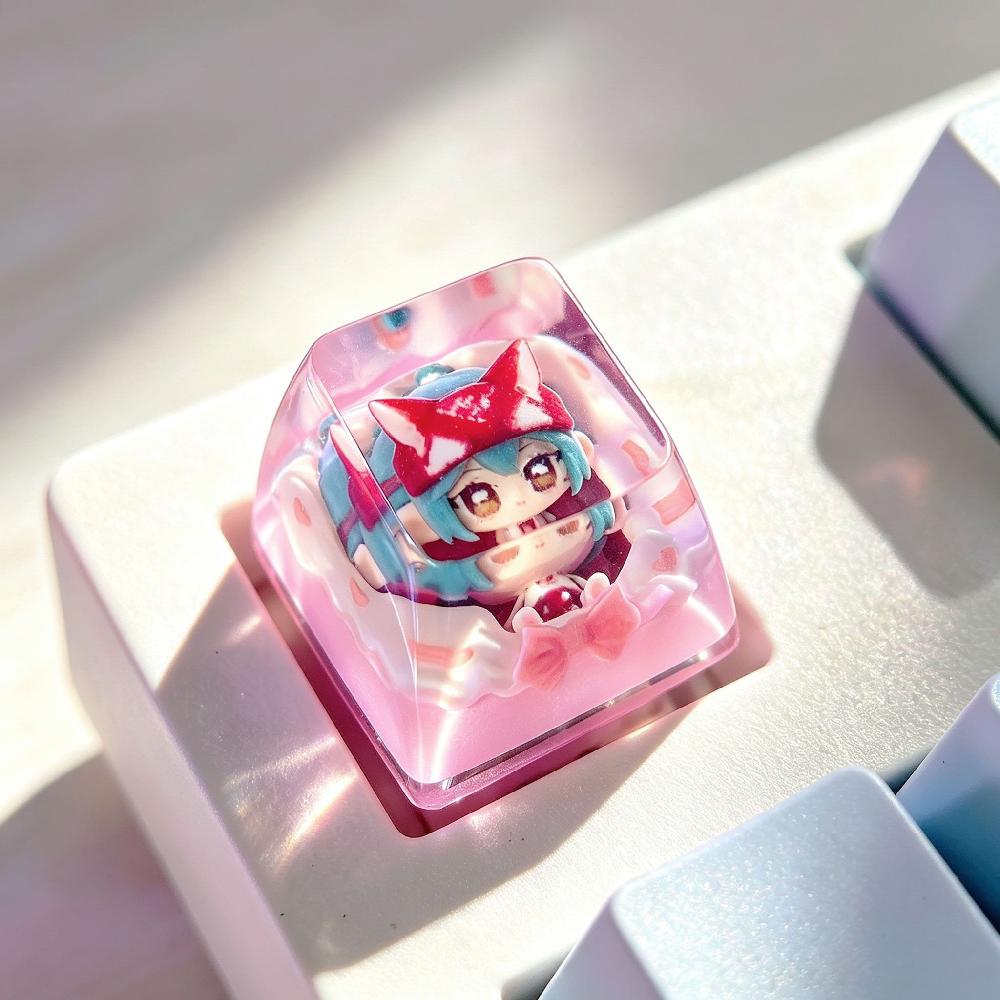 오버워치 키리코 키캡 주노 레진 아티산 3D 키보드 꾸미기 - 상세 이미지 2