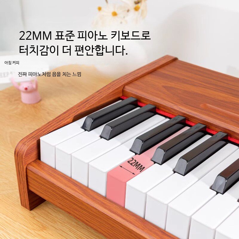 미니피아노 건반 연습용 소형 선물 원목 악기 전자 초보자 취미 초보자용 - 상세 이미지 4