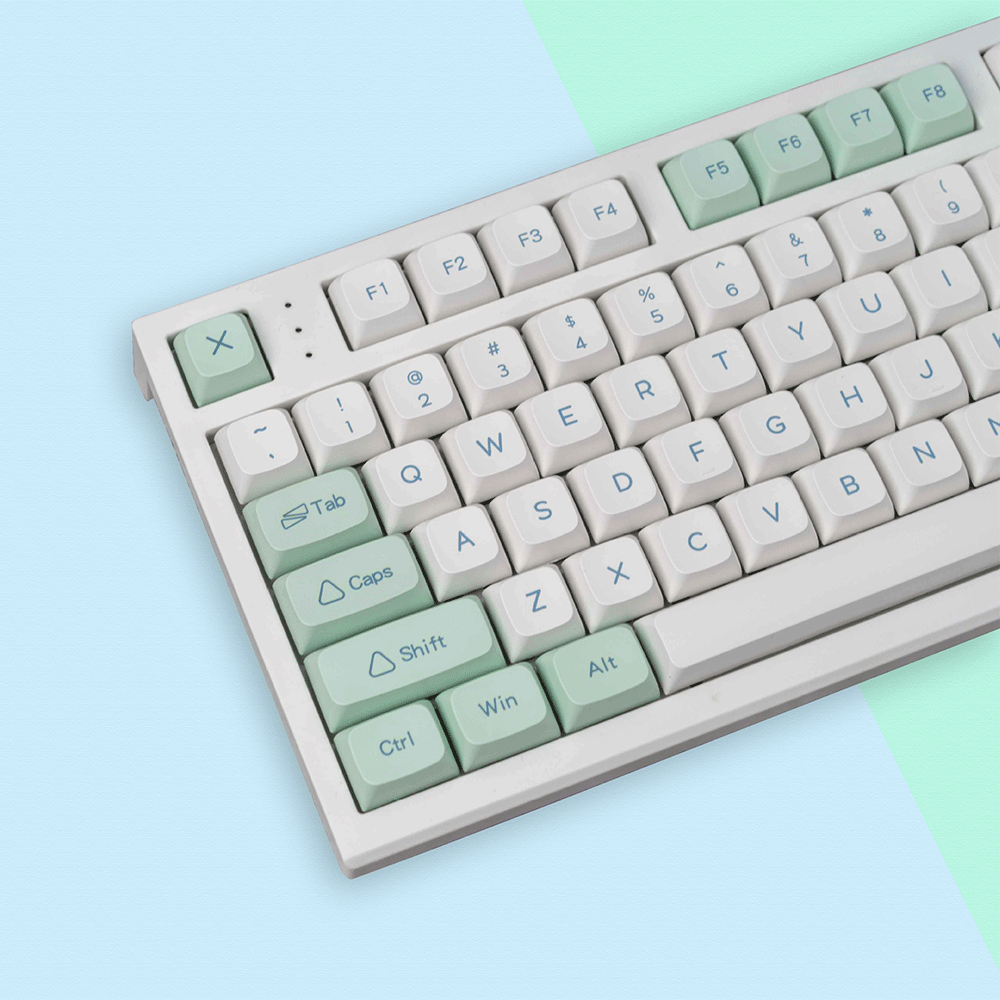 민트 키캡 영문 키보드 자판 XDA PBT 염료승화 기계식 한무무 - 상세 이미지 2