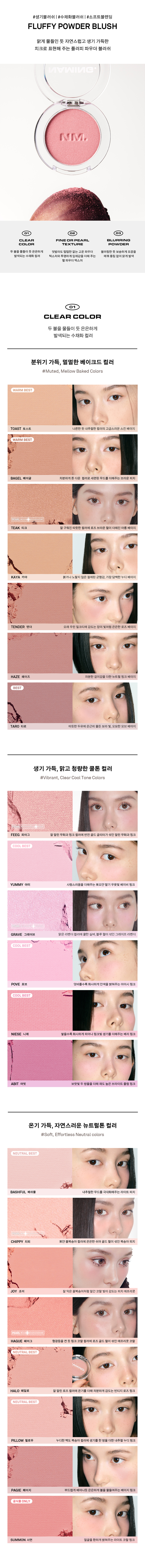 blush naming coréen