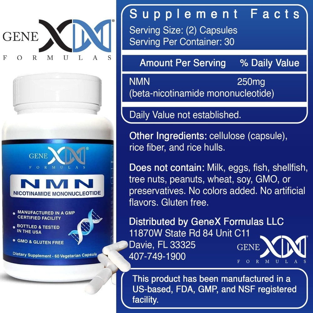 제넥스포뮬러 NMN 250mg 니코틴아마이드 모노뉴클레오타이드 엔엠엔 60캡슐 - 상세 이미지 5