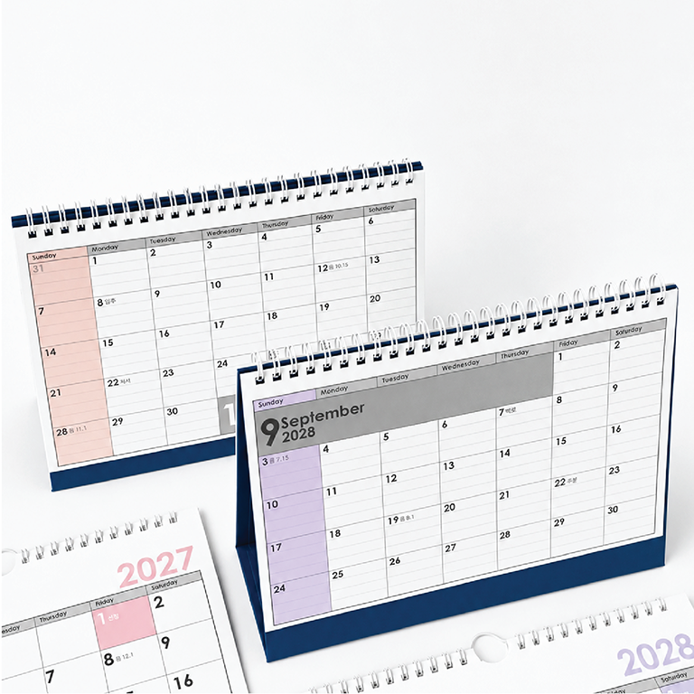 2년달력 27년 28년 탁상달력 2027년 2028년 데스크 캘린더 이미지 7
