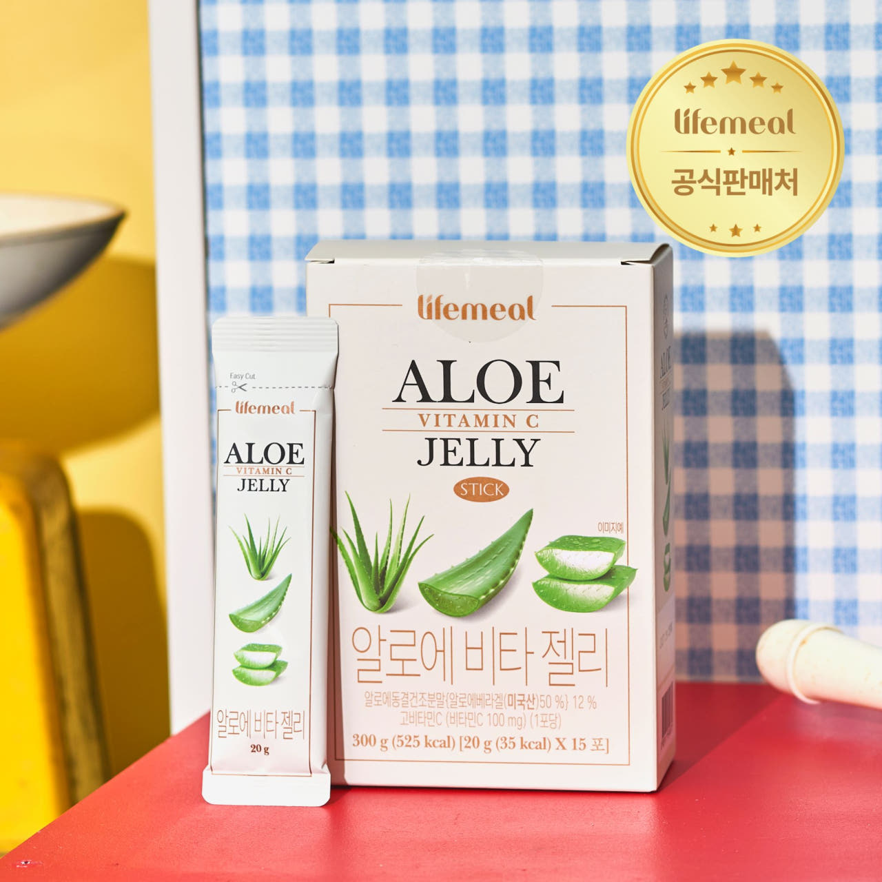 라이프밀 프룻 젤리 스틱 이너뷰티 [15포] 알로에 비타, 300g, 1개 - 상품 이미지