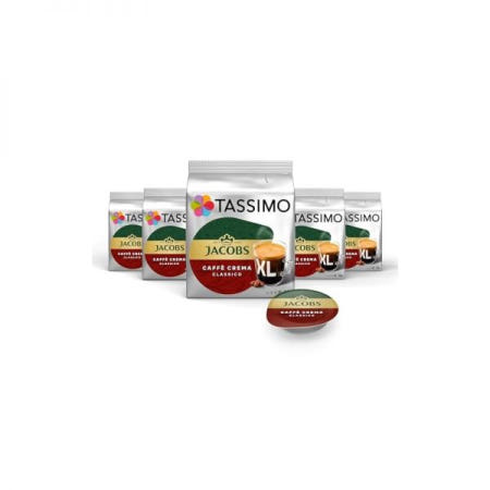 Besuche den Tassimo-Store [해외]TassImo 타시모 캡슐 Jacobs Caff Crema ClassIco XL, 커피 80개, 5팩, 5 x 16 음료 [02]Crema ClassIco