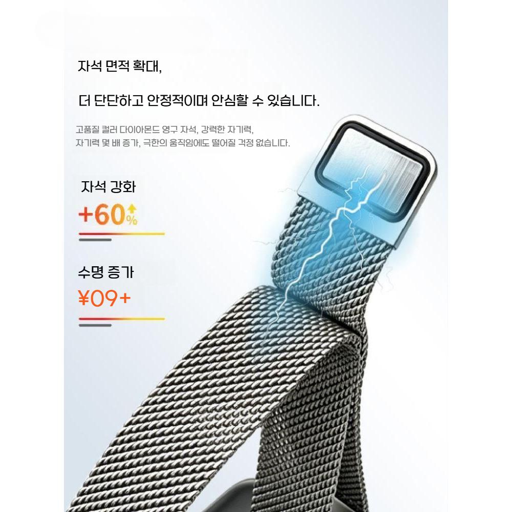 샤오미 미밴드 10프로 스트랩 밀라니즈 마그네틱 자석 메탈 밴드 - 상세 이미지 3