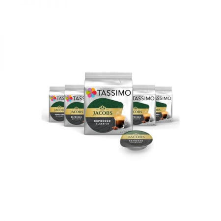 Besuche den Tassimo-Store [해외]TassImo 타시모 캡슐 Jacobs Espresso ClassIco, 커피 80개, 5팩, 5 x 16 음료
