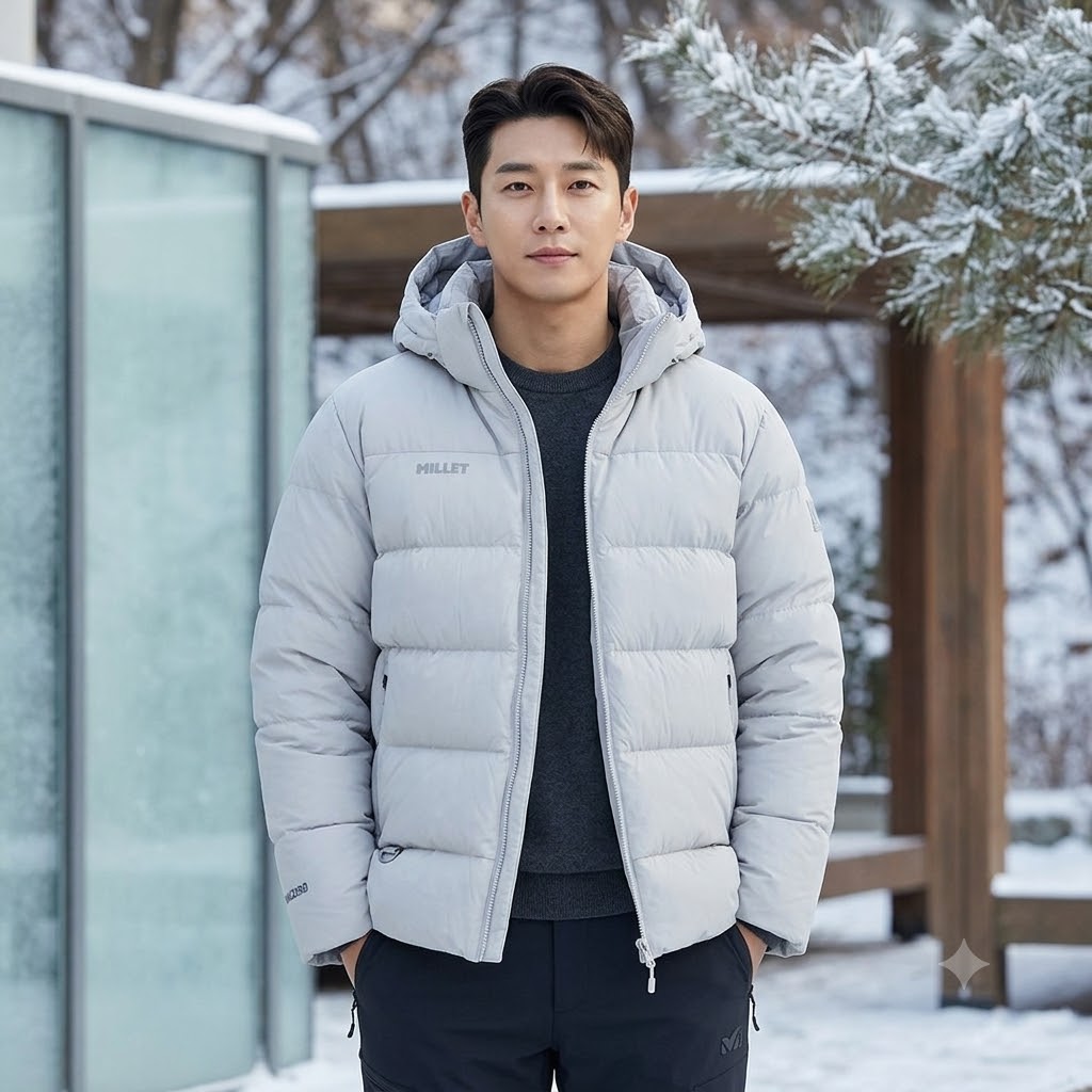 밀레 아웃도어 MILLET 남성 겨울 콜드제로 프리미엄 구스다운 등산 패딩점퍼 - 상품 이미지