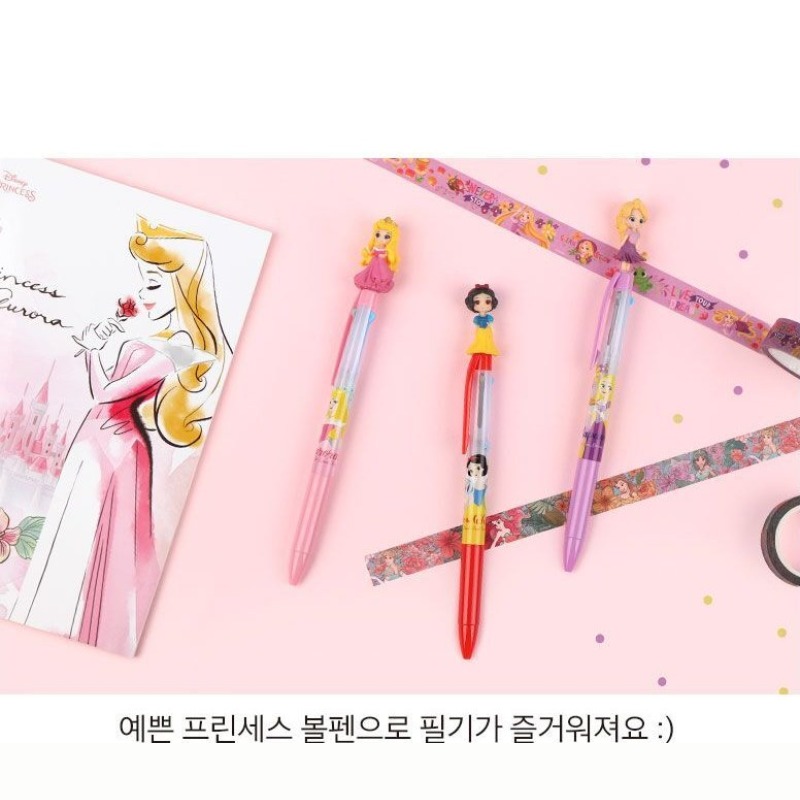 3색 볼펜 디즈니 프린세스 볼펜 라푼젤 귀여운 캐릭터 피규어 - 상세 이미지 4