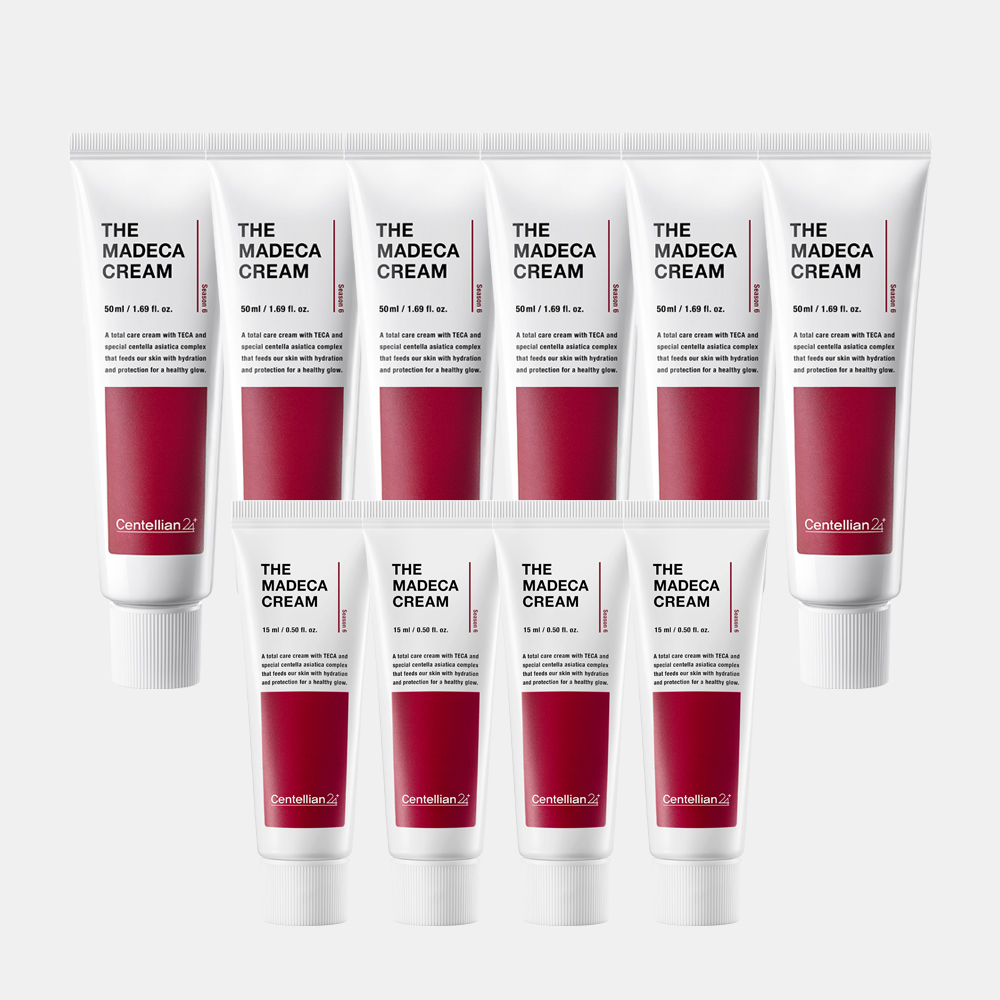 동국제약 센텔리안24 더 마데카크림 50ml x 6개 + 15ml x 4개 /병풀크림 시카 테카(TECA) 주름개선 수분 보습 기미완화 안티에이징 탄력 잡티 개선에 도움 /시즌6 - 상품 이미지