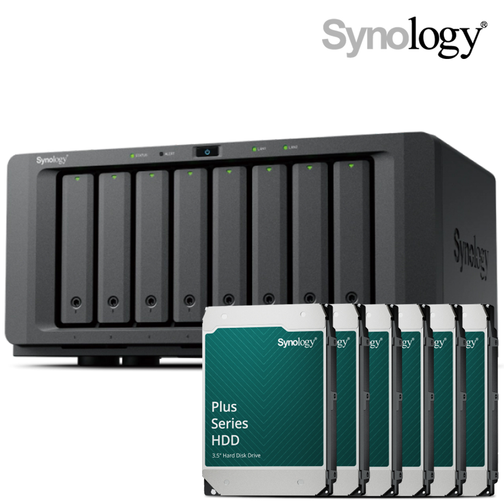 시놀로지 나스 DS1825neo+ NAS 120TB [20TBx6] HDD HAT3320 포함 - 상품 이미지
