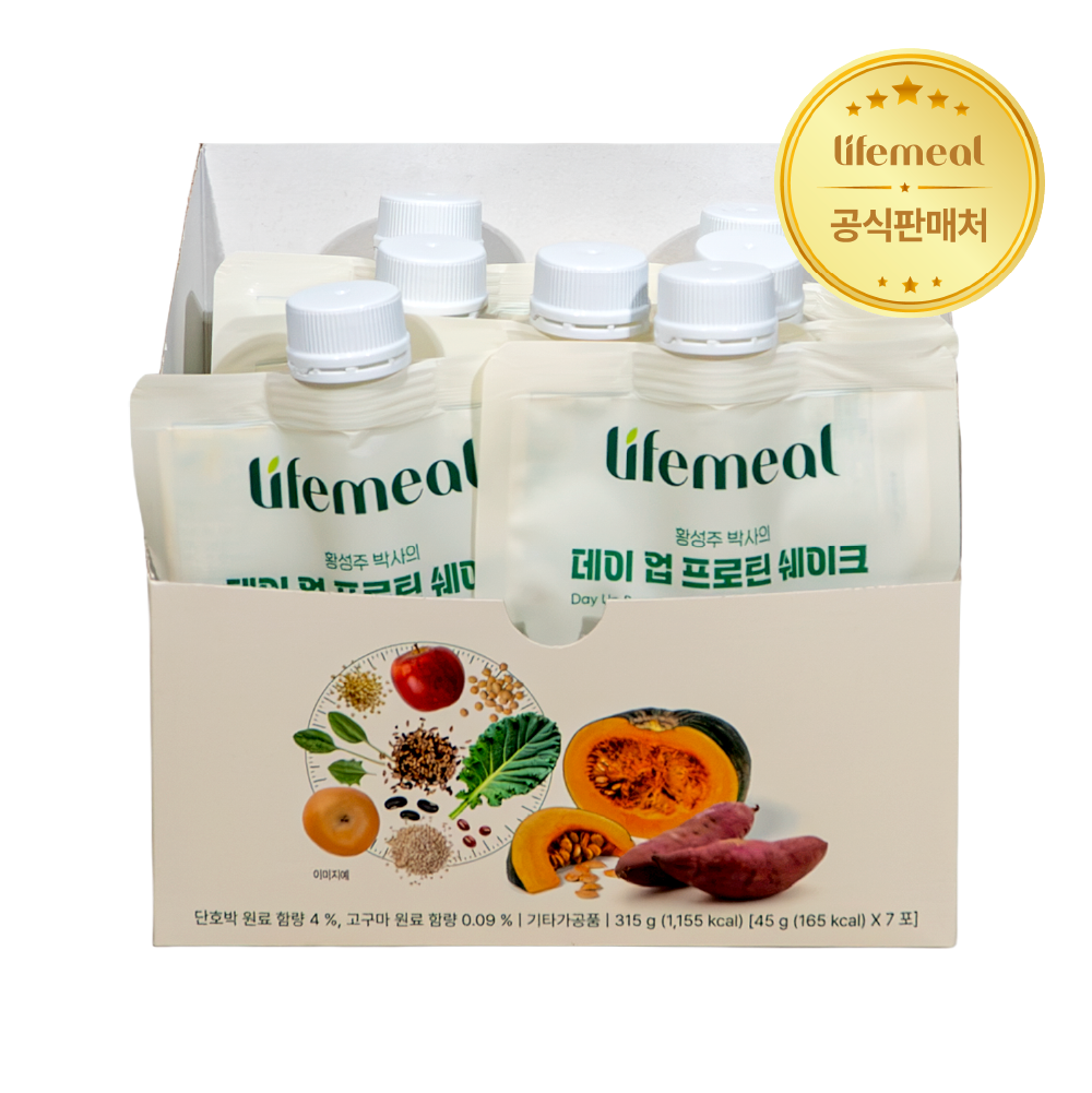 황성주 박사의 데이 업 프로틴 쉐이크 식물성 단백질 파우치 단호박 앤 고구마, 45g, 7개 - 상세 이미지 5
