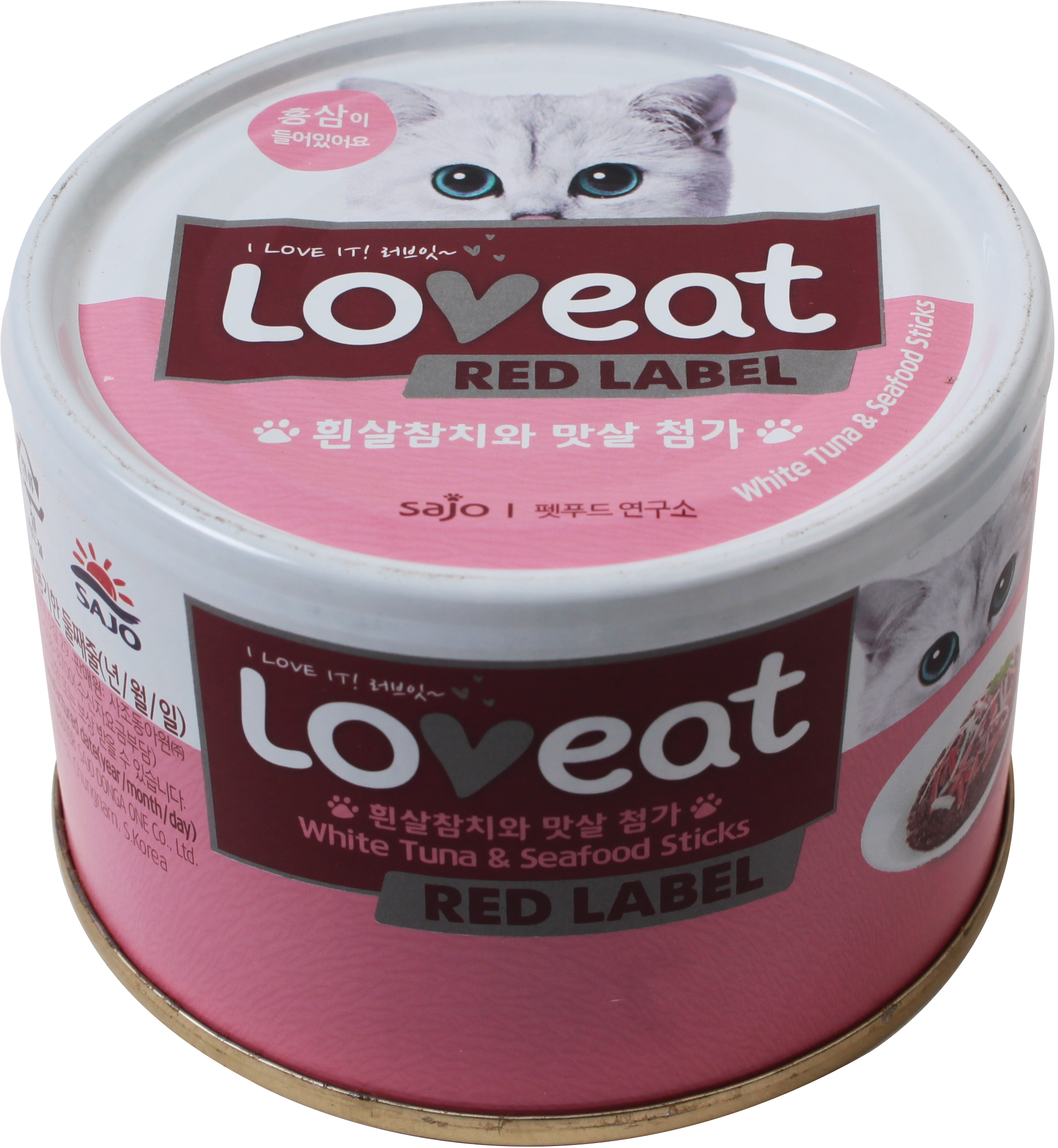 사조 러브잇 레드라벨 고양이캔 대용량 길냥이캔 참치 맛살, 160g, 48개 - 상세 이미지 4