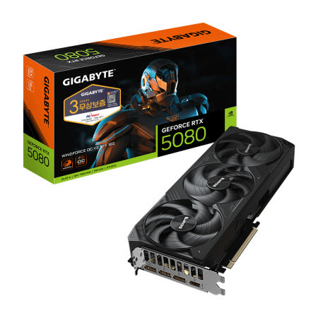 GIGABYTE 지포스 RTX 5080 WINDFORCE OC V2 SFF D7 16GB 피씨디렉트 기가바이트