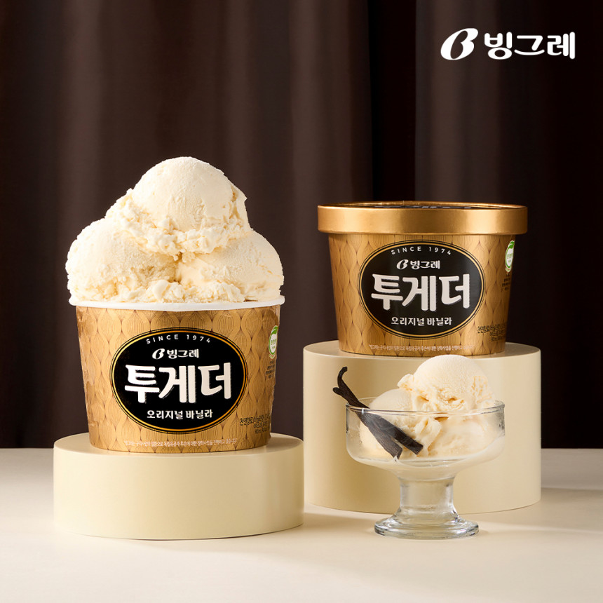 빙그레 투게더 오리지널 바닐라 900ml 4개 아이스크림 사진 2