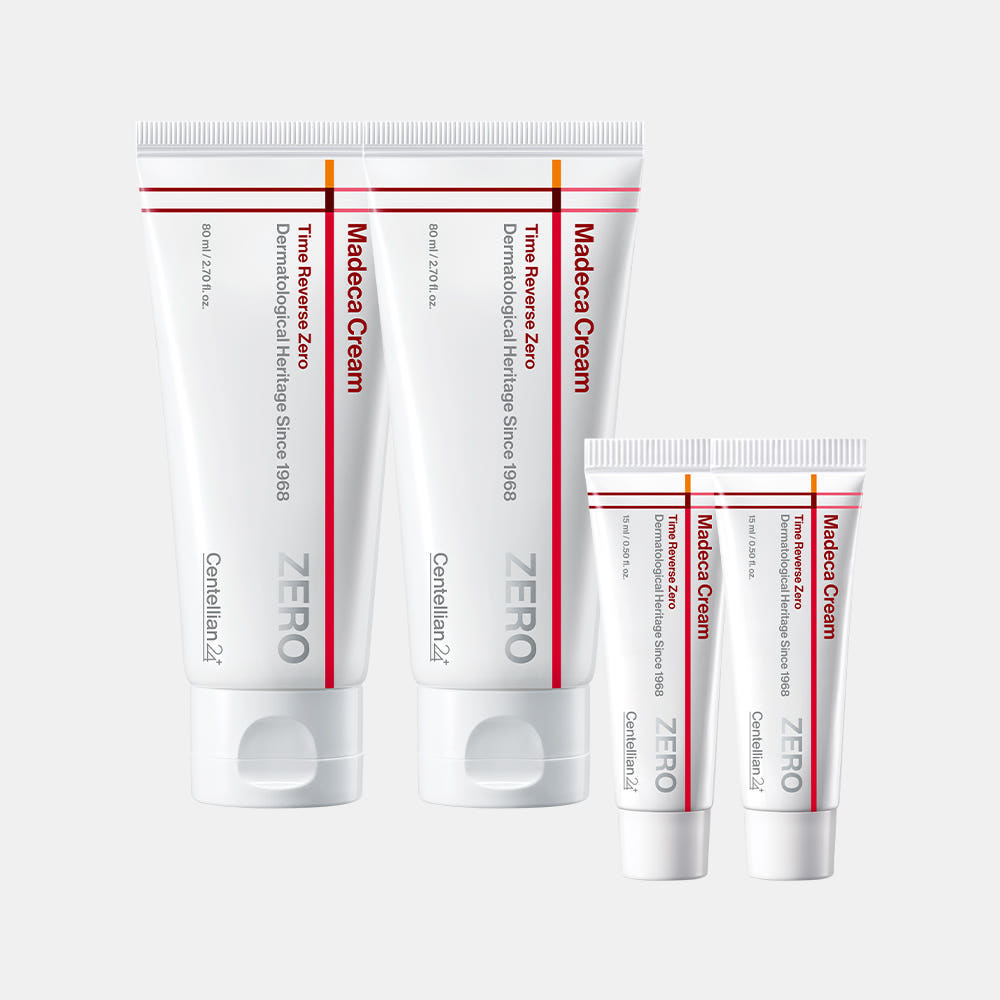 [더블구성] 센텔리안24 마데카크림 제로 80ml 2개 + 15ml 2개 / 병풀 시카 테카 히알루론산 성분으로 수분, 보습, 미백, 탄력에 도움 시즌7 - 상품 이미지