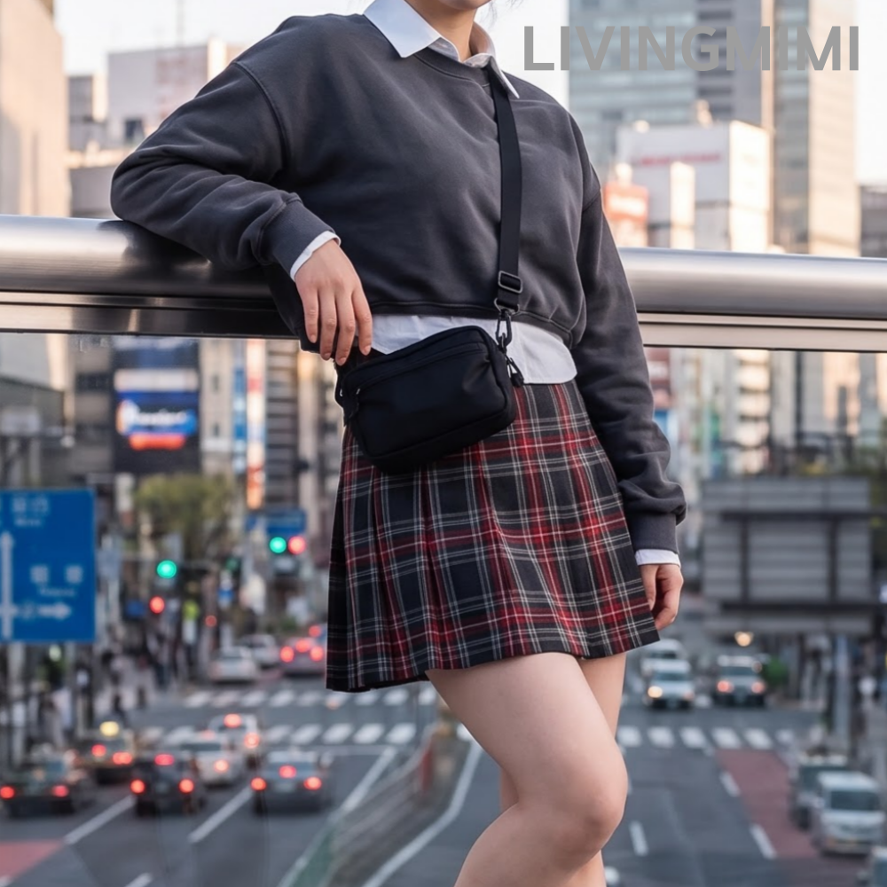리빙미미 미니크로스백 여행용 핸드폰가방 RFID차단 가벼운 미니백 이미지 7