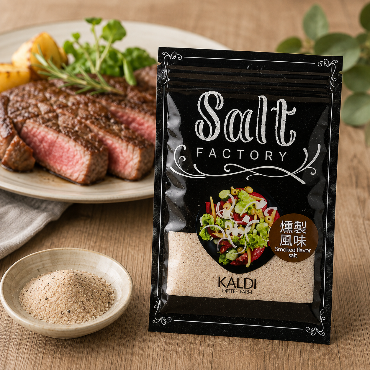 일본 칼디 KALDI 솔트 팩토리 훈제향 소금 조미료 20g - 상품 이미지